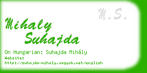 mihaly suhajda business card